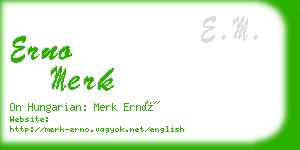 erno merk business card